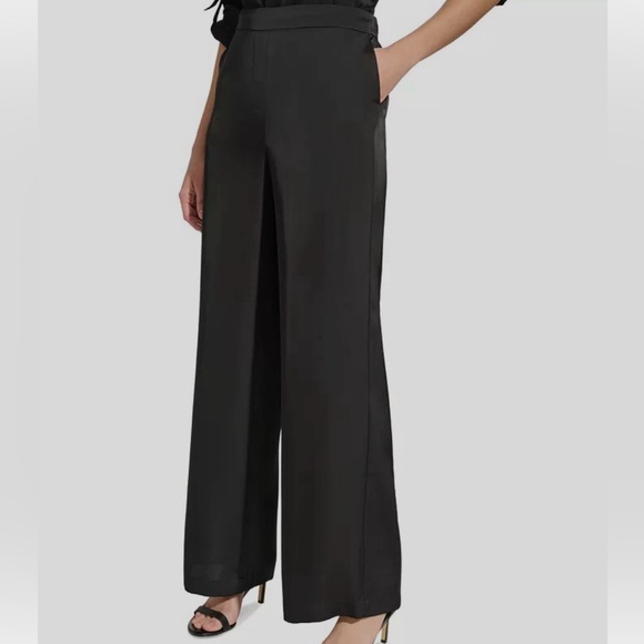 Calvin Klein Pants - Satin high waist Wide Leg pull on Pants